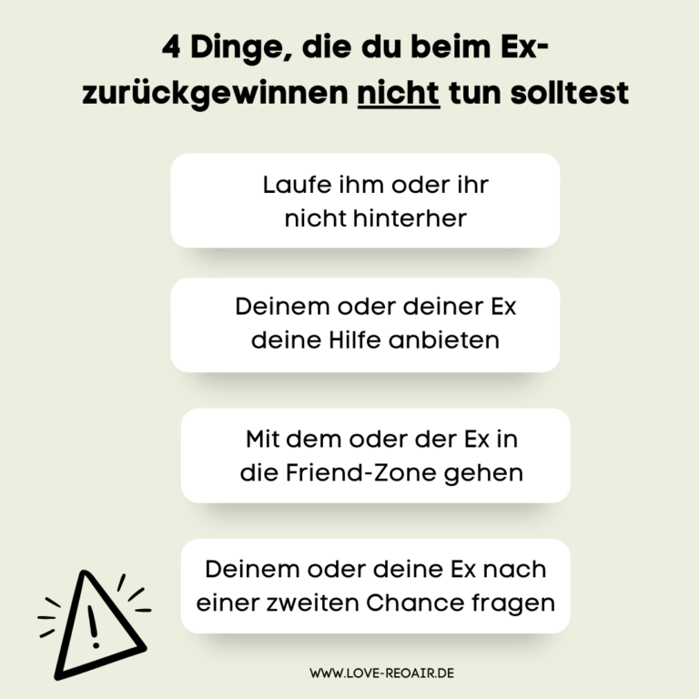 Wie bekomme ich meine/n ex zurück? 5 Tricks mit Sofortwirkung