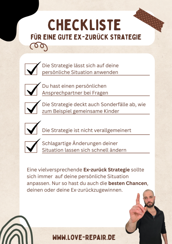 Checkliste für eine Gute Ex-zurück Strategie