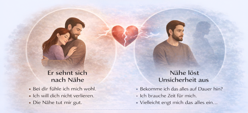 Nähe-Distanz-Konflikt – innere Ambivalenz zwischen Bindung und Rückzug in der Kennenlernphase