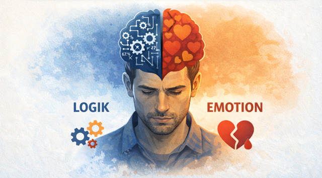 Rationales Denken statt emotionales Fühlen – warum Männer nach einer Trennung Gefühle verdrängen und sich auf Kontrolle und Ablenkung fokussieren