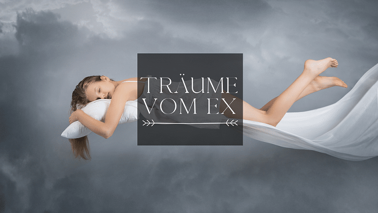Schlafende Frau schwebt in einer Traumlandschaft – Symbolbild für Träume vom Ex und emotionale Verarbeitung nach einer Trennung