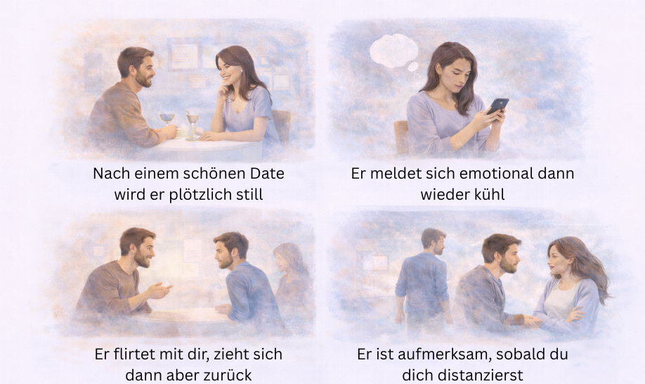 Typische Nähe-Distanz-Situationen in der Kennenlernphase – wenn er mal nett und dann wieder abweisend ist