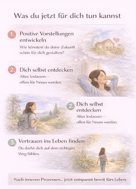 Infografik: Was Träume vom Ex für dich bedeuten können – Selbstreflexion, emotionale Orientierung, offene Themen erkennen und innere Klärung finden.