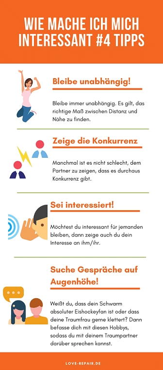 Wie mache ich mich interessant - 4 Tipps - Grafik/Liste