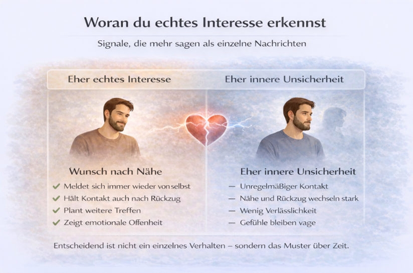Woran du echtes Interesse erkennst – Nähe-Distanz-Muster in der Kennenlernphase